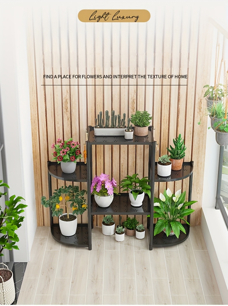 modern minimalist floor standing plant stand multifunctional storage rack indoor outdoor dual use planter stand suitable for living rooms   bedrooms courtyards durable plastic   home decor art christmas gift Product details 0