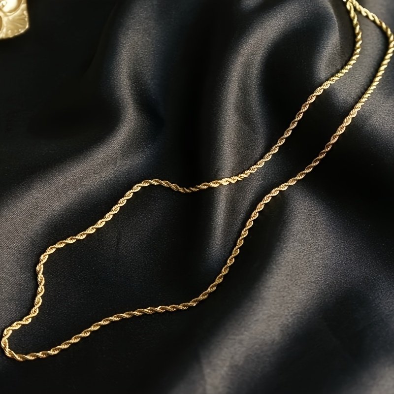 S925 Sterling Silver Collarbone Chain Rope & Twisted Chain Design
