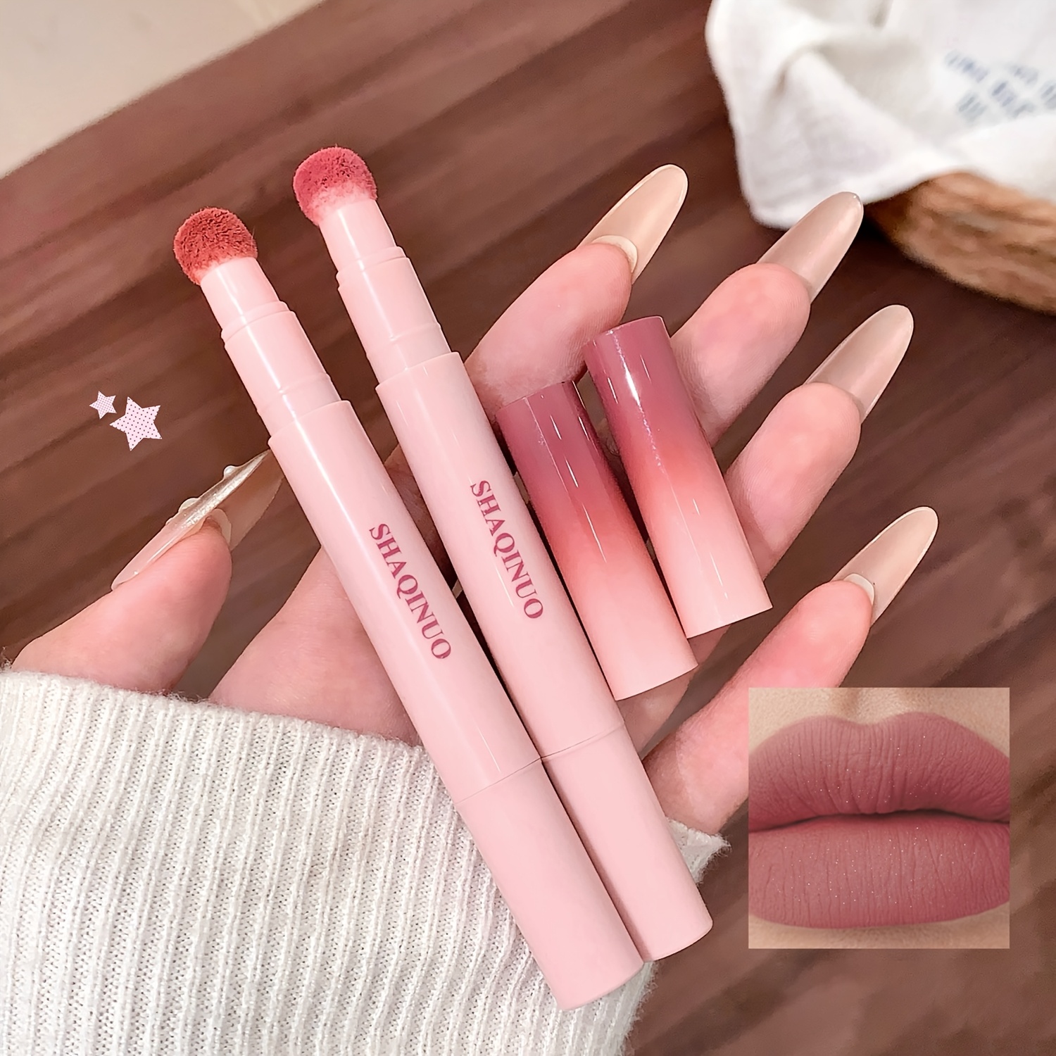 Soft Mist Light Lip Powder Cream, Long-Lasting Matte Lip Glaze