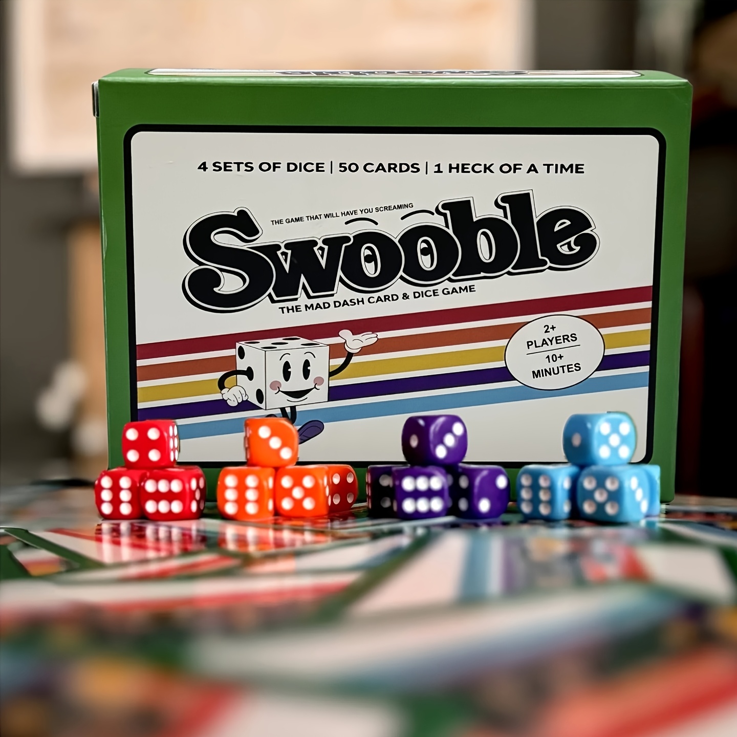 Juego de mesa Swoble, juego de cartas y dados de ritmo rápido, juego competitivo sincro...