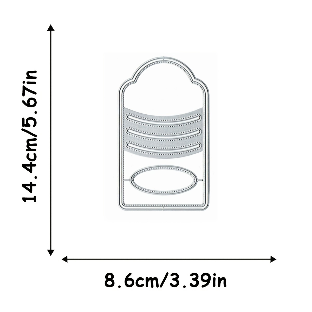 TEMU 1pc Tag Card Holder Cutting Die Template Album, Vintage Elegant Design, Multi-functional Hand Tool, Suitable For Art Enthusiasts For Fine