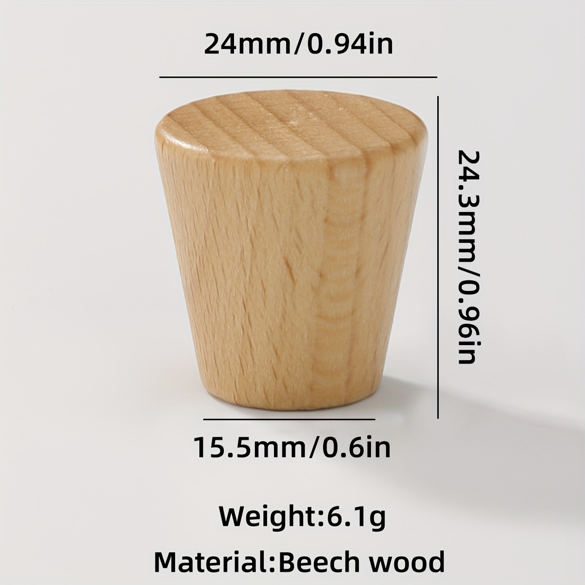 2pcs Elegant Wooden Round Knobs With - Ideal For Dressers, Wardrobes & Vanity Cabinets, Includes Installation Hardware, Wardrobe Knobs|natural |wooden Construction, Knobs For Dresser