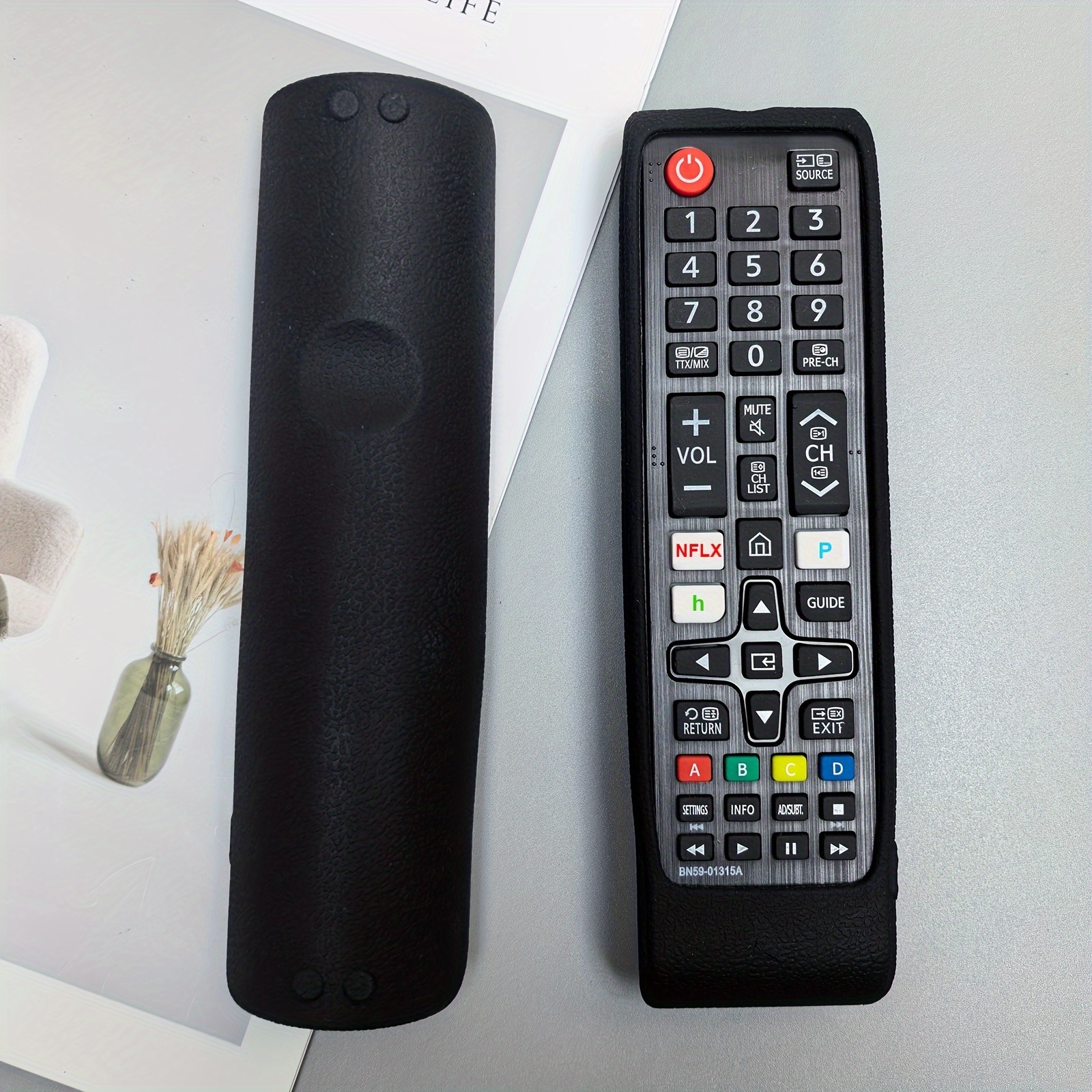 TEMU de silicona para mando a distancia de TV, compatible con los modelos BN59-01301A/BN59-01315A/BN59-01199F, de silicona duradera, accesorios para