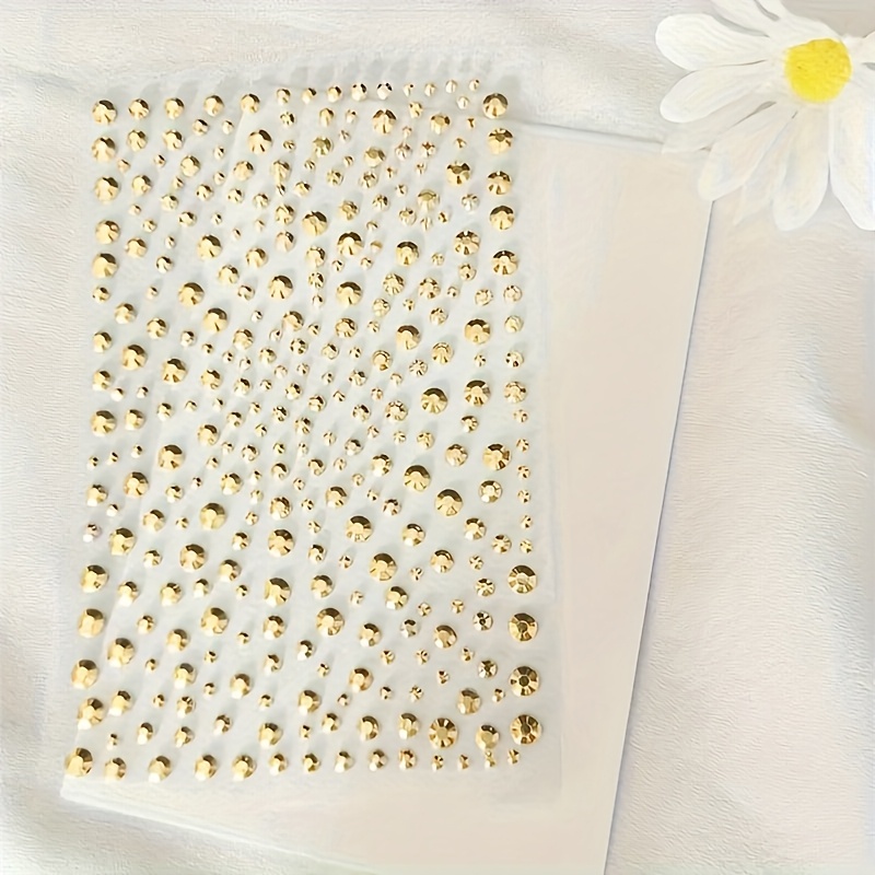 Y2k-inspired Golden Glitter Gem Stickers For - Music Festivals, Dance Performances, Cosplay & Weddings
