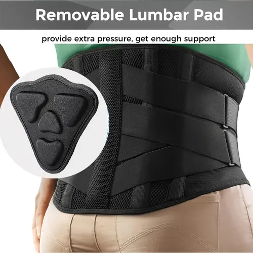 back brace for lower back lumbar pad back support belt for men and women