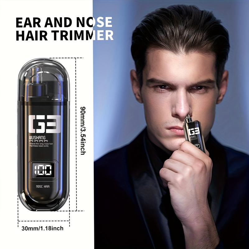 nose hair trimmer portable electric nose hair clipper for men and women stainless steel blade design no pulling or stylish minimalist   usb charging port suitable for nose hair eyebrows and ear trimming easy operation   Product details 0