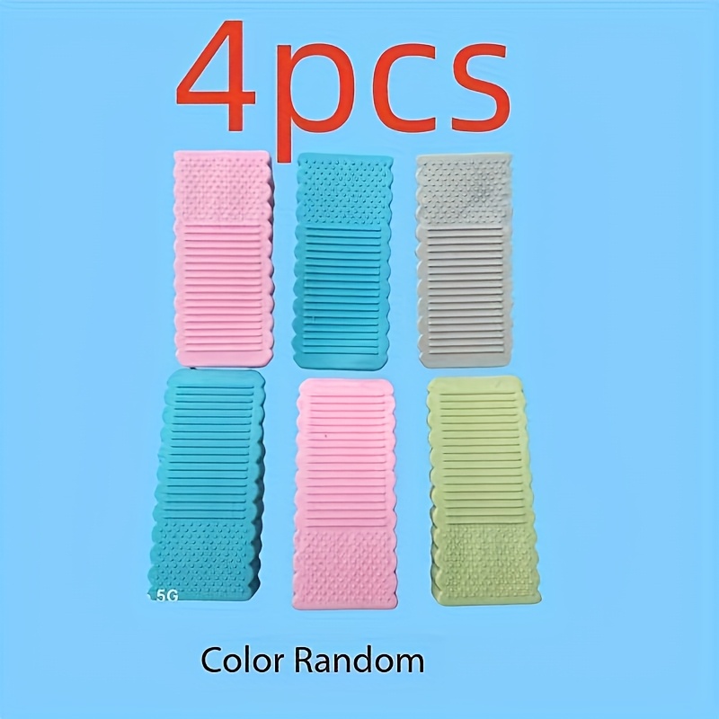 4pcs Anti-collision Door Stop Set, Non-slip, Windproof, No Drilling Required, Sturdy Rubber , - And Door Protection Kit, Random