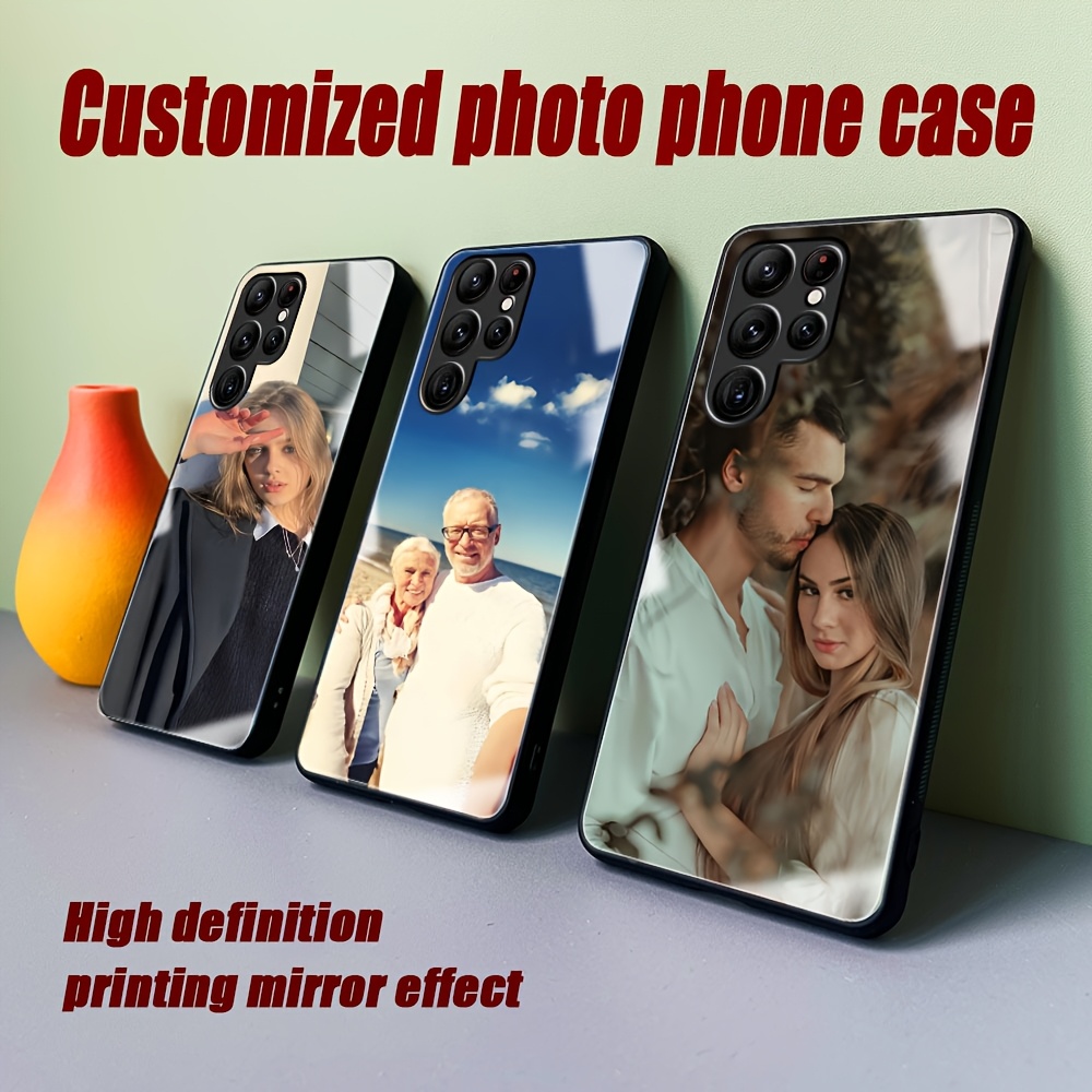 

Custom Diy Phone Cases S24/23/22/21/20/+/fe/ultra 5g, Personalized Phone Case , Birthday, Couple, Family, And Pet Dog Photo Custom Cases With Frosted Soft And Acrylic Mirror Glass Protection.