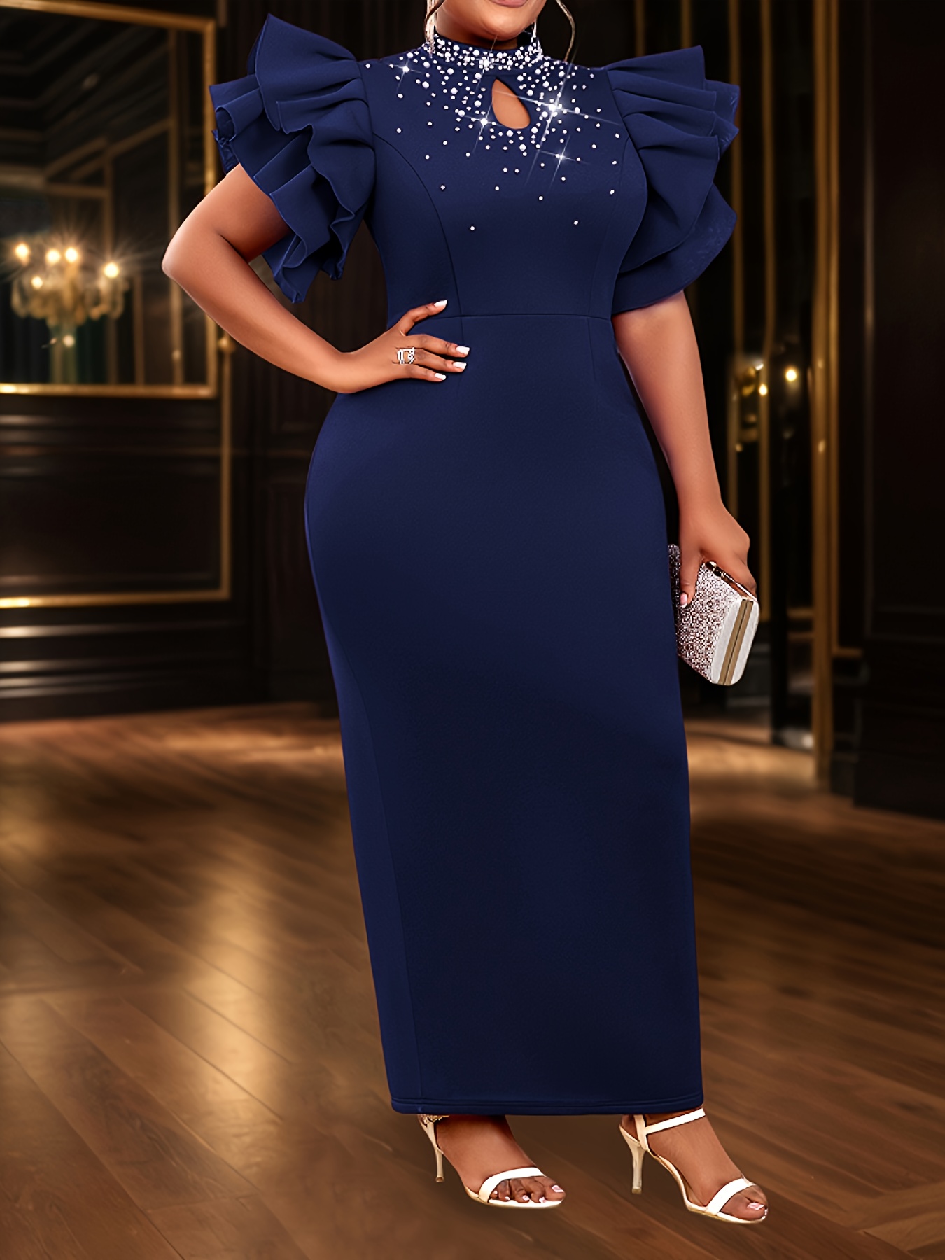 plus size plus size womens elegant emerald green formal - Temu Oman