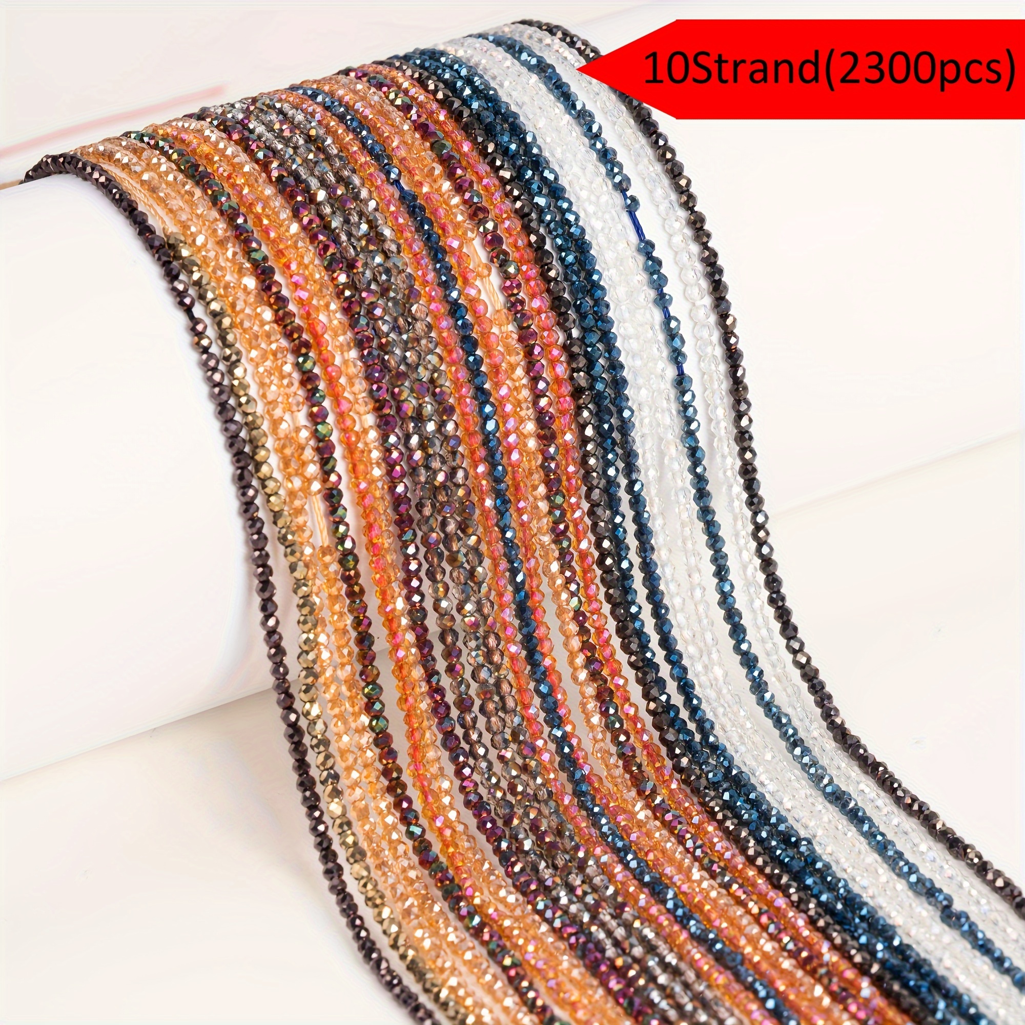 

10 Strings Of 2200pcs Diy Beads Plated With Imported Color Rice Beads