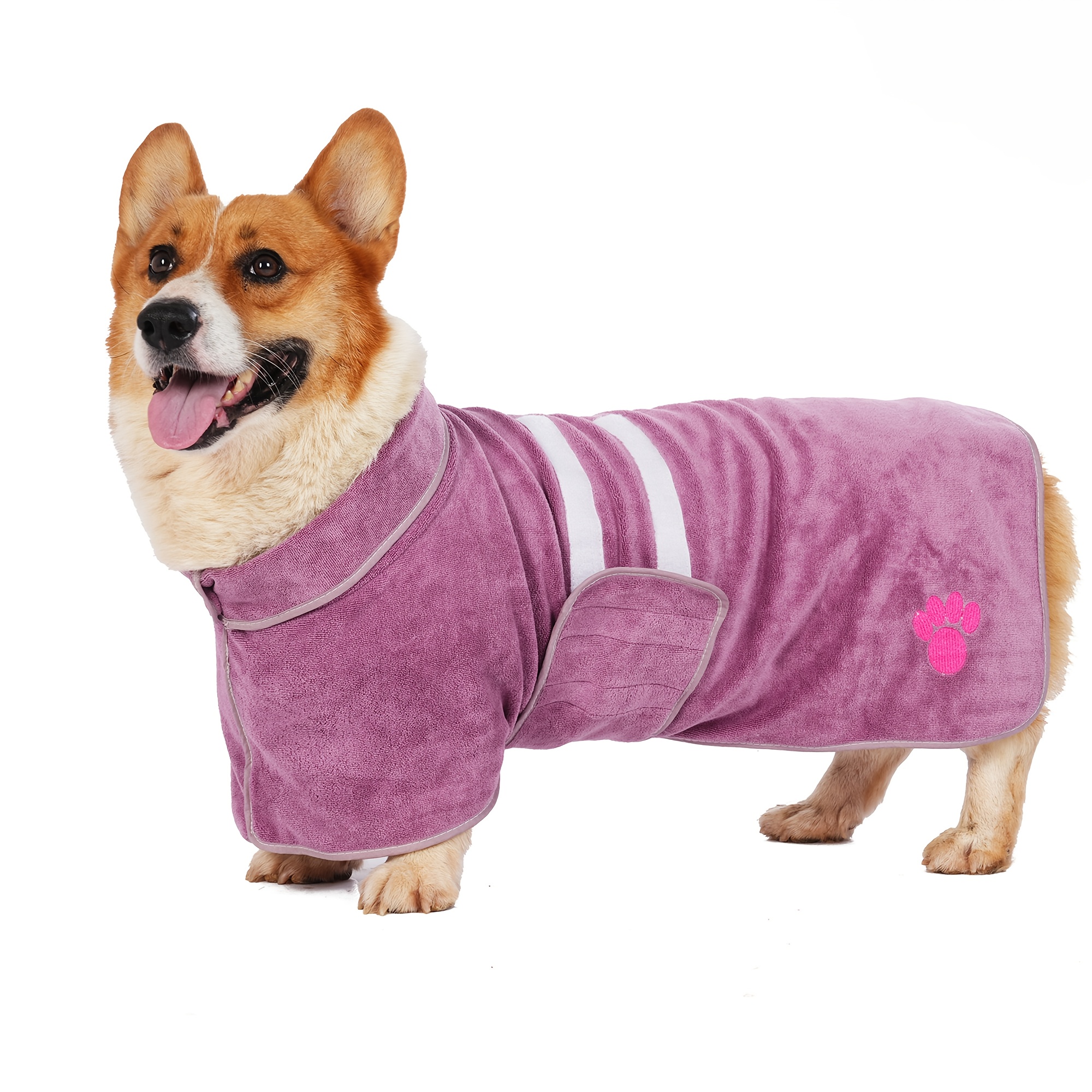 TEMU Peignoir à séchage rapide pour chiens et chats, manteau serviette de plage pour la natation air, serviette pour animaux brodée absorbante à