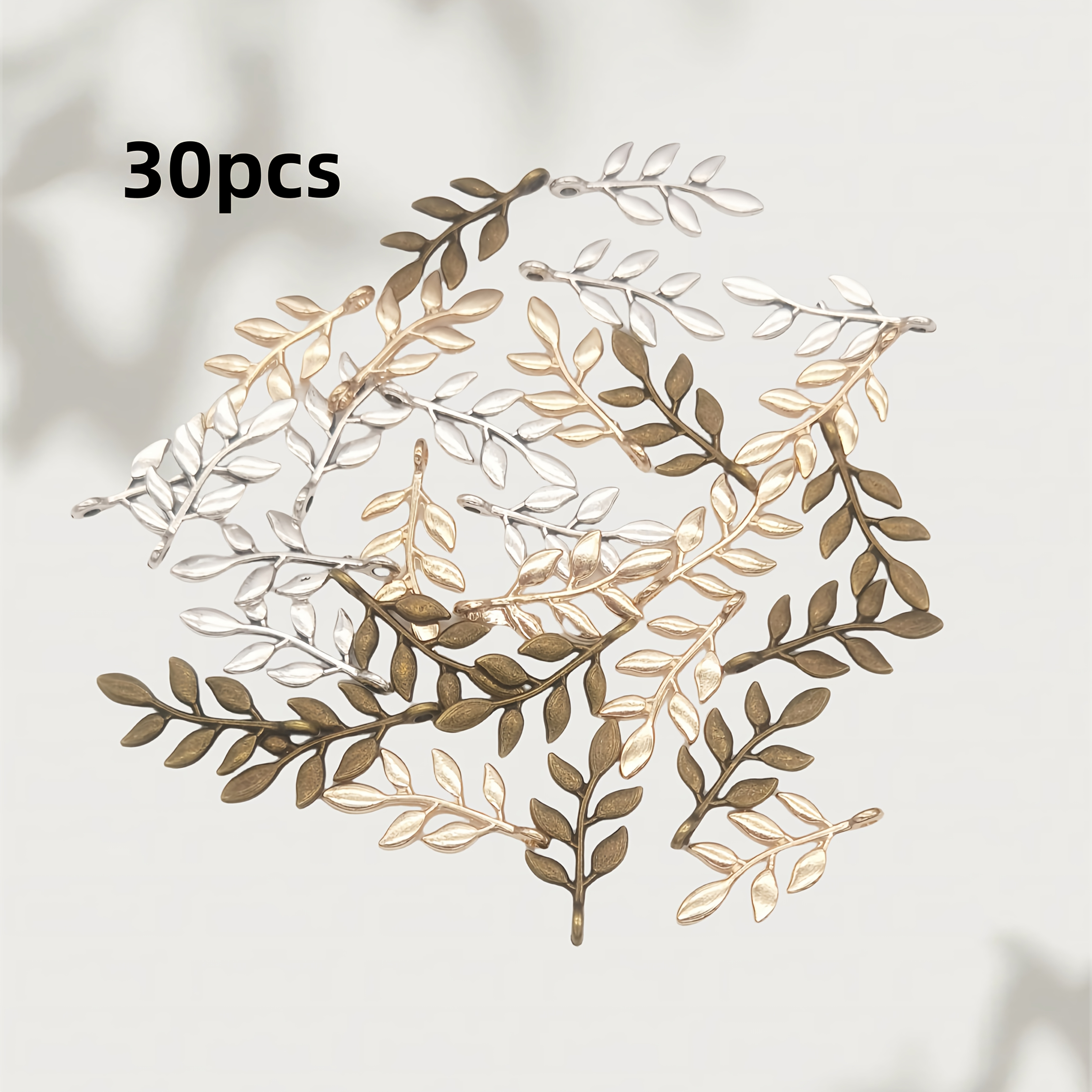 E-shop 30/50/100 Stück Exquisites Weidenblatt-Anhänger-Set – Feinste Handwerkskunst, Elegantes Drapierungsdesign, für Frauen, Vielseitiger