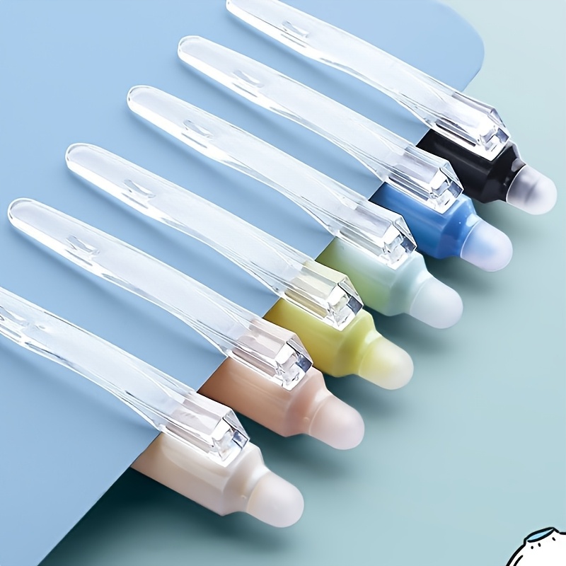 Set di 4 Penne Cancellabili - Temi Panda ,Zampa,Gelato,Torta - Sfera sull'Estremità per Rimuovere l'Inchiostro - Penna A Scomparsa Cancellabili Inchiostro Termosensibile - Blu Diametro Punta 0,5 mm