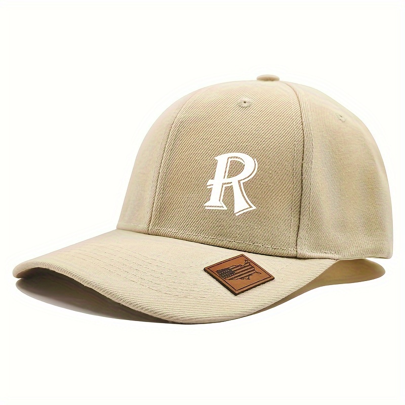 womens letter r embroidery baseball cap 100 polyester - Temu