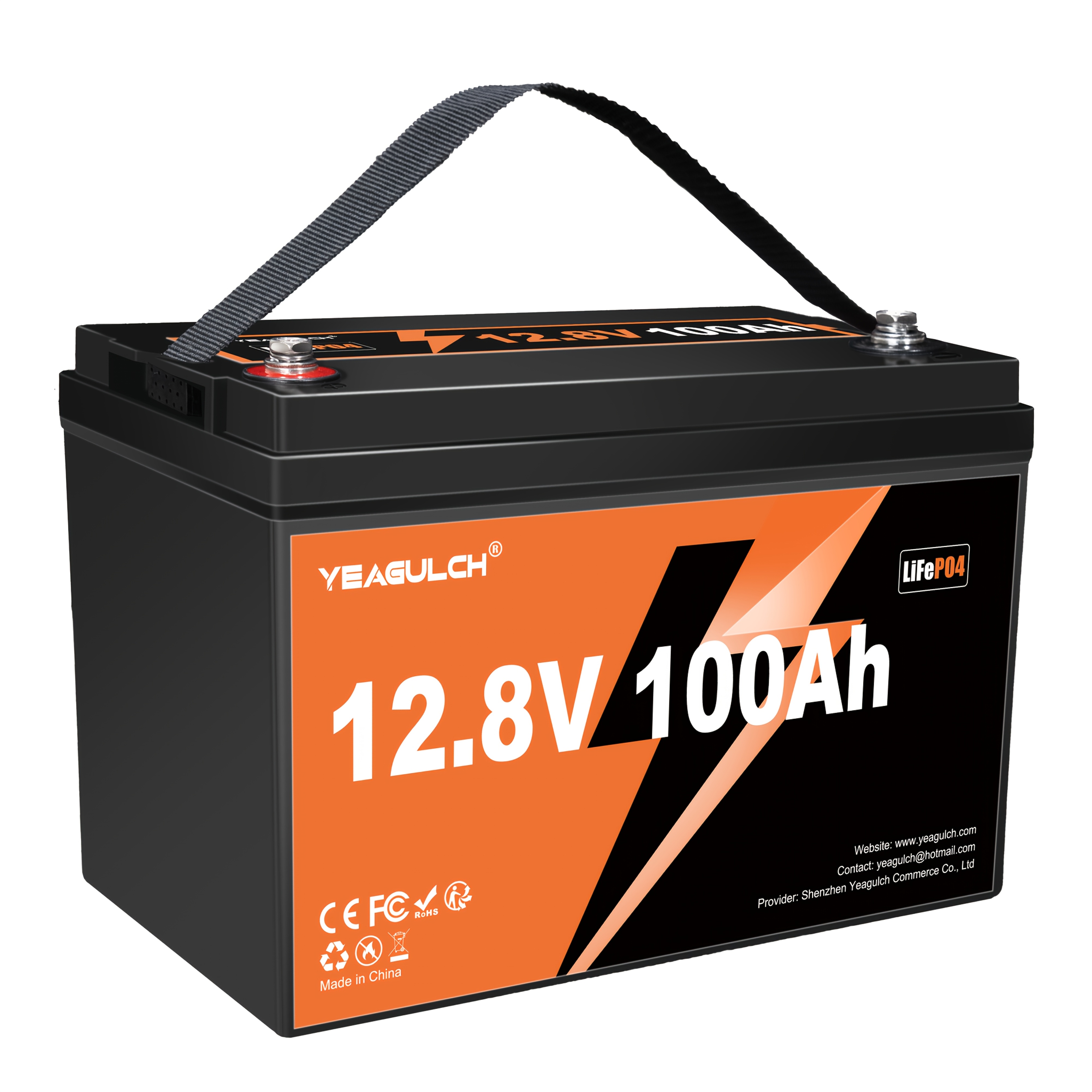 12v 100ah mini lifepo4 lithium battery, power bank built-in 100a
