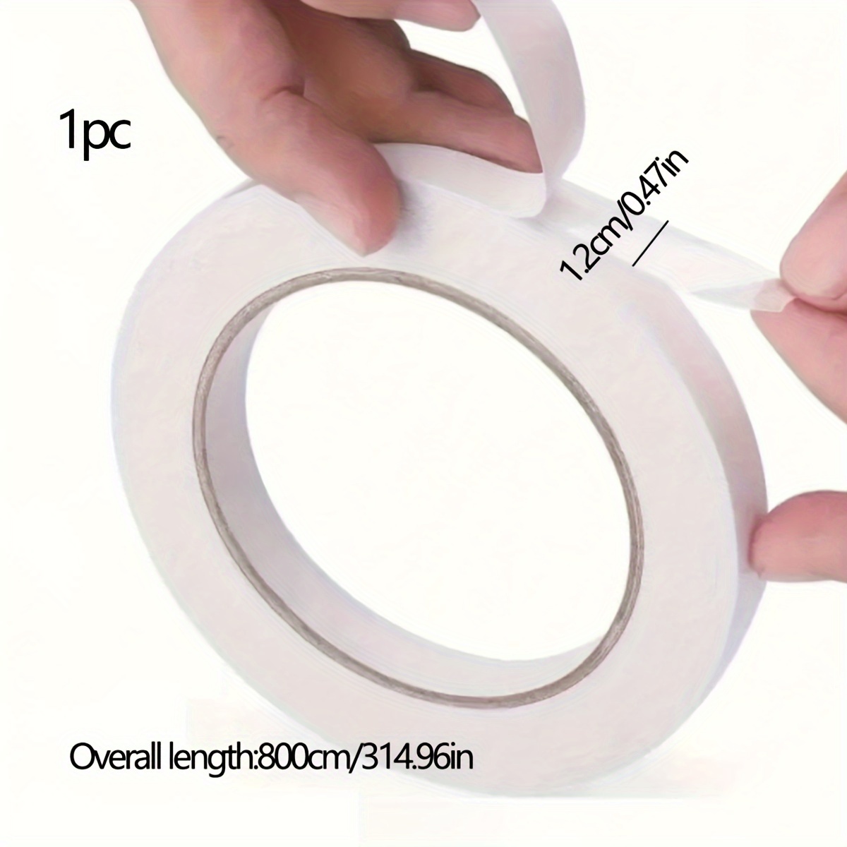 1pc/2pcs Of Double-sided Tape, Strong And Durable Adhesive, Suitable For Office, School, Crafts, Stationery Supplies, Scrapbooking, Art, Cards, Gift Wrapping, And All Your , 8 Meters Long Per Roll
