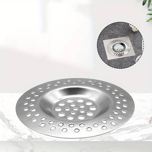 item picture bowl shaped drain bathroom sink drain floor drain cover stainless steel filter bathtub hair anti blocking slag filter net steel sheet