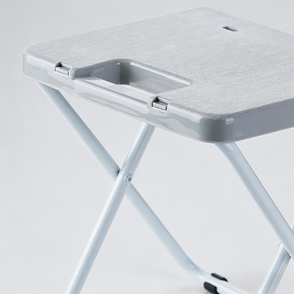 outdoor camping folding chair plastic picnic stool foldable iron   barbecue stall stool portable outdoor use Product details 1