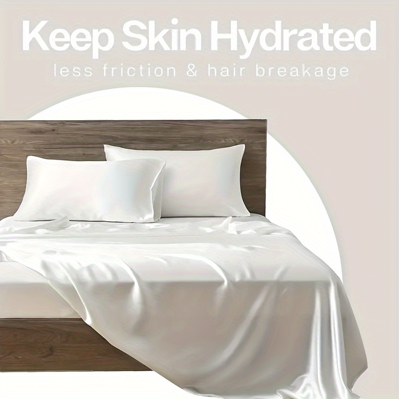 1pc Classic Color Soft And Comfortable Satin Pillowcase - Envelope Style - Beneficial for Skin And Hair