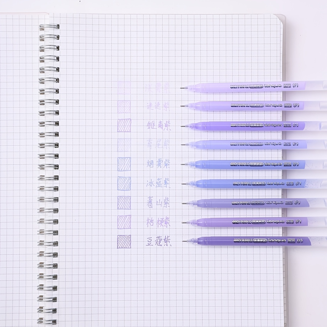 TEMU Languo New 9pcs Journaling Pen Set -- Vibrant Colors, Smooth Writing, Suitable For Office Marking - Crafts, Project Making, , , High-, Craft