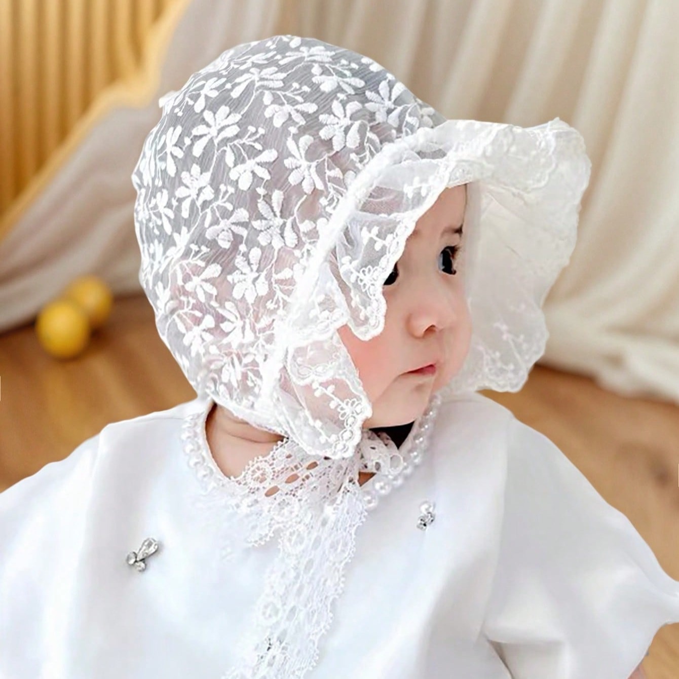 a girls lace trimmed court style princess hat fisherman hat - Temu