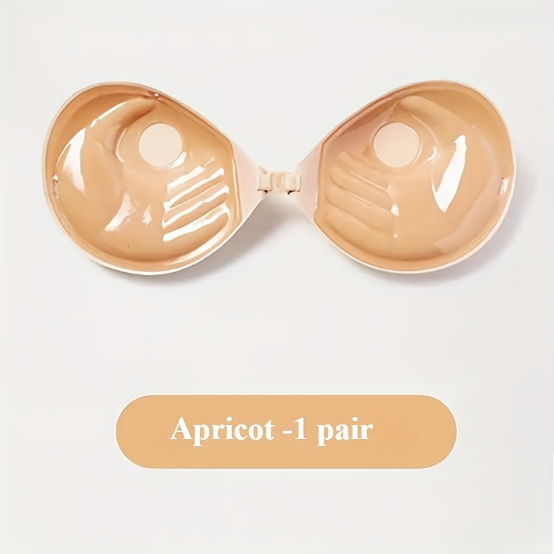 1 Pair Strapless Bra Covers - Design With Gold-tone Adjustable Clasps, Comfortable Bust Support For Women