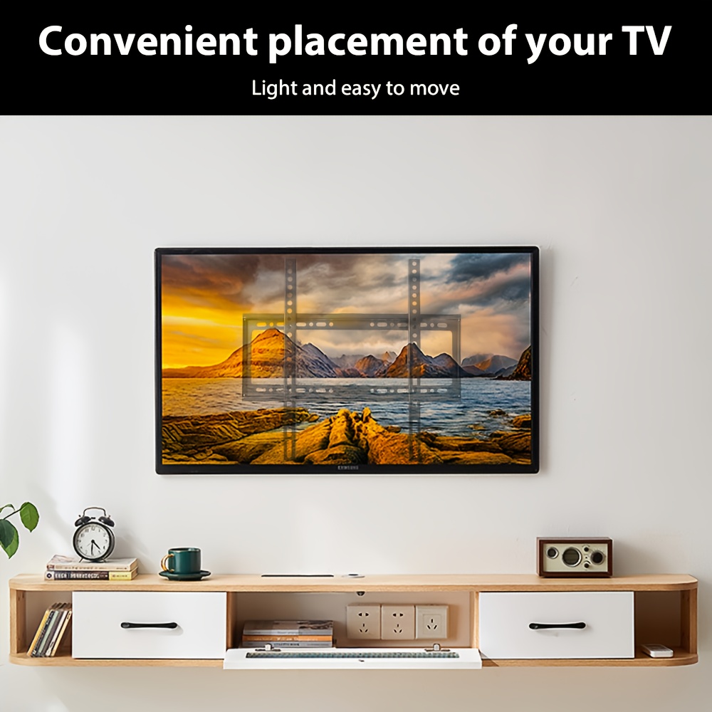 E-shop TV Monitor Wandhalterung mit , Neigungs- und ausziehbarem Scharnierarm, geeignet für 32-60 Zoll LCD-Fernseher, Tragkraft 50 kg, TV-Ständer,