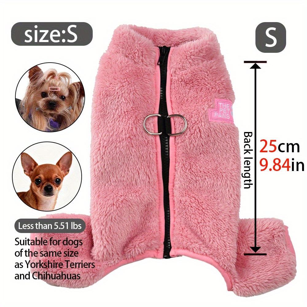 plush dog onesie sweater winter outfit with back zipper opening soft warm pet costume for small medium dogs   canine clothing   beige gray ideal for cold weather photoshoots dog winter coat plush material Product details 4
