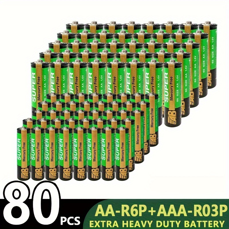 

Aa+aaa Batteries 40/80 Pieces - For Remote Control, Wireless Mouse, Electric Toys, Cameras, Radios, Alarm Clocks, Etc., Available In 80/40 Pieces.