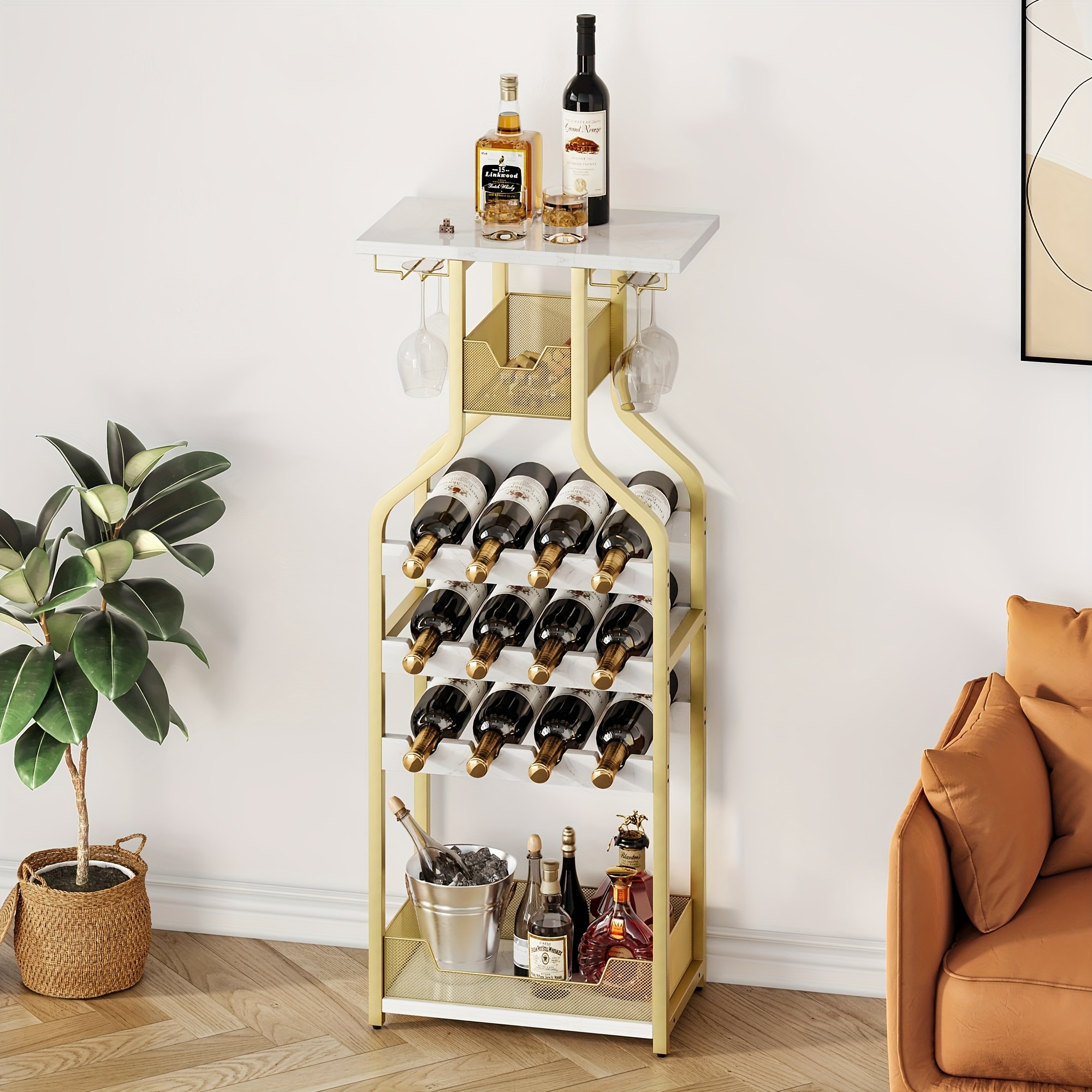 metal wine rack wine bottle holders stands freestanding Temu