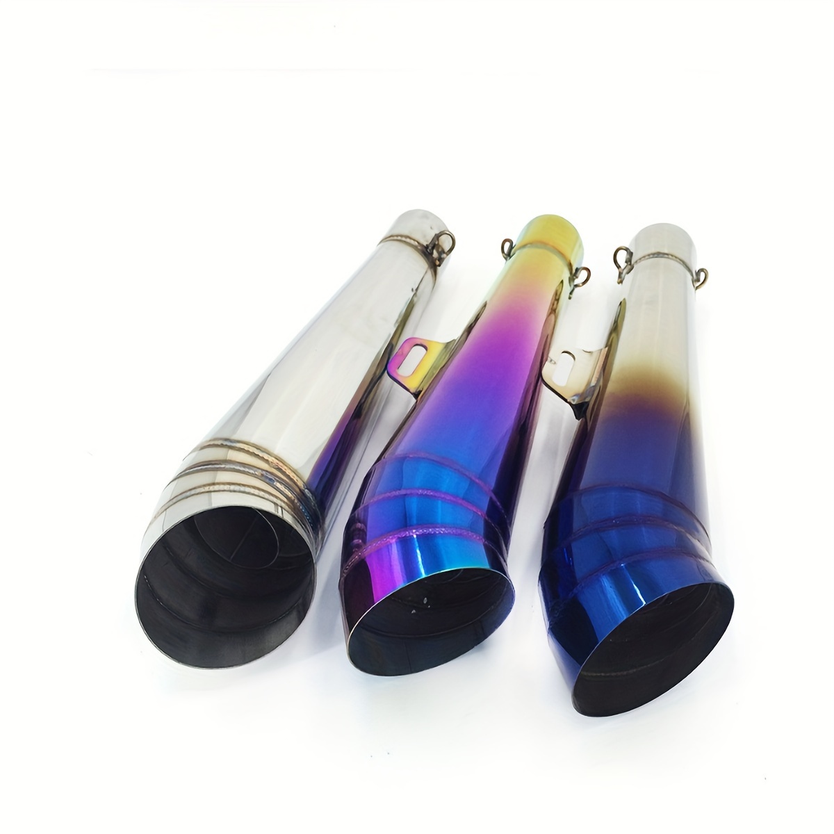 1pc 51mm universal stainless steel motorcycle exhaust pipe off road compatible built in db killer   performance upgrade for most motorcycles details 7