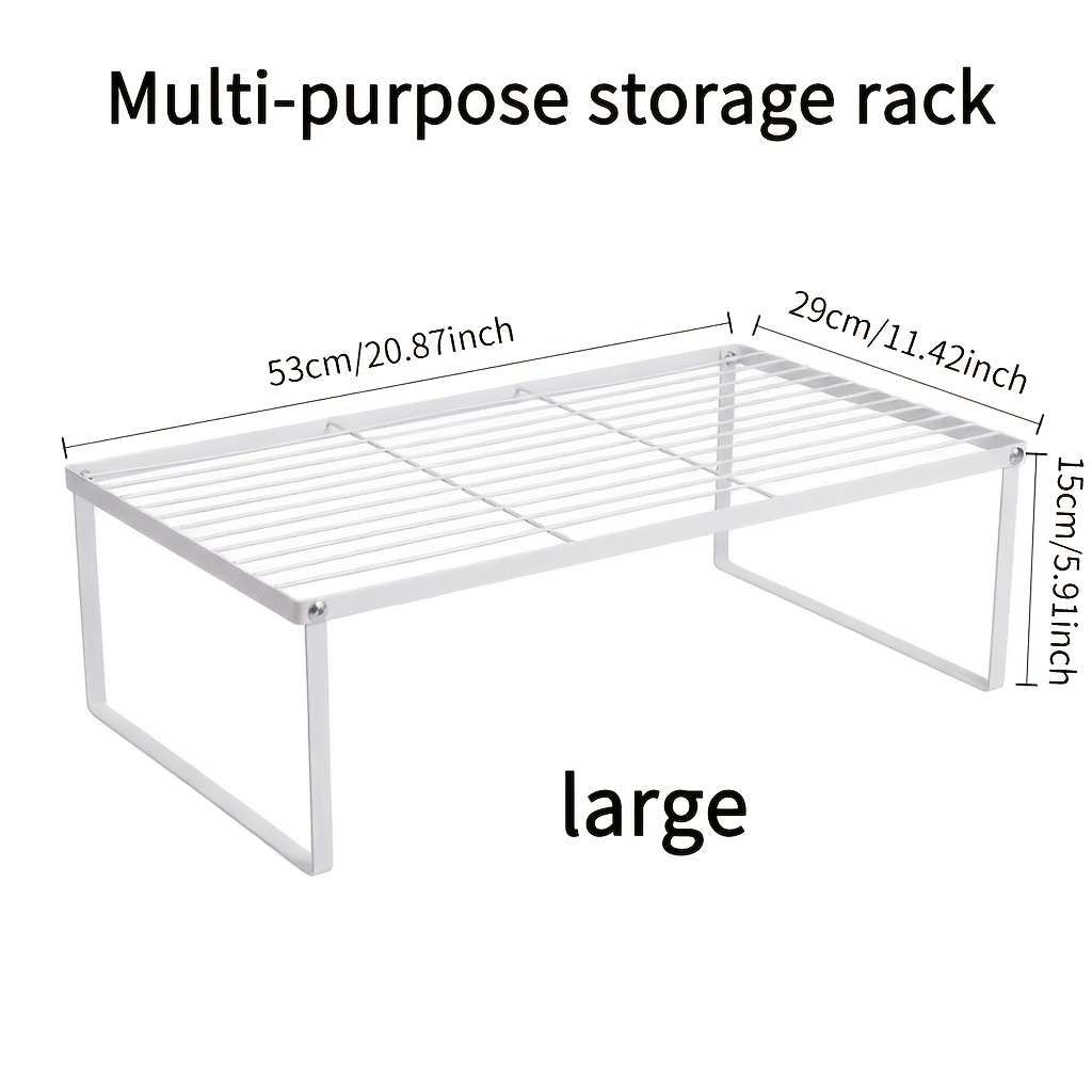 1pc Carbon Steel Countertop Storage Rack - Foldable Wardrobe Storage Rack, Polished Surface, Space-, Suitable For Kitchens, Dining Rooms And Bars, Kitchen Tools And Small Items, , Sturdy Structure