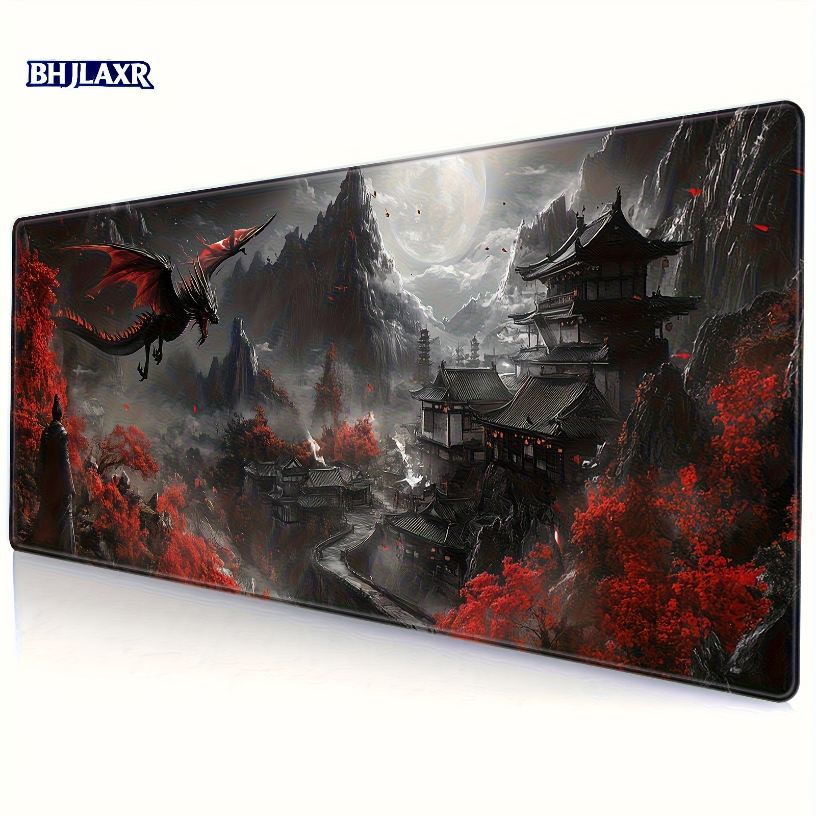 E-shop BHJLAXR Rutschfeste Gaming- & Büro-Mausmatte für PC/Laptop - Verdickte Gummibasis mit Drachen-Design, Präzisionsgenähte Kanten, Rutschfest -