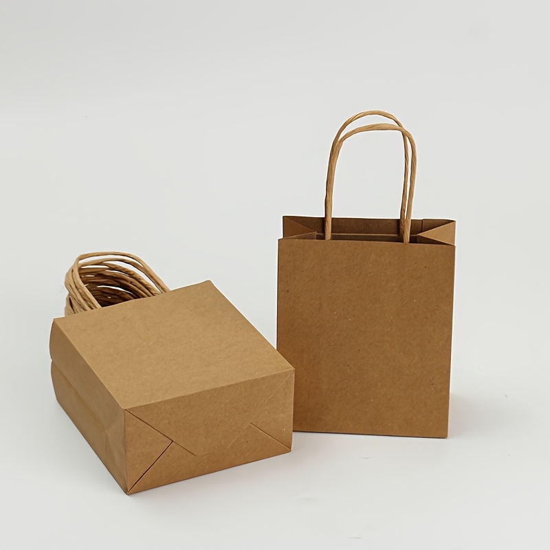 Small Size Multipurpose Shopping & Merchandise Bags - Brown White Black Paper Bags With Handles For Jewelry Display, Party Favors, Retail & All Holiday Gifting