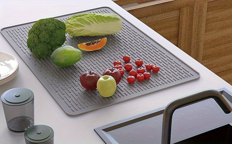 1pc silicone stove top covers for electric stove 28 x 20 71 x 50cm stovetop cover stove mat protector extra large silicone dish drying mat xl for kitchen glass top stove cover heat resistant mat details 2