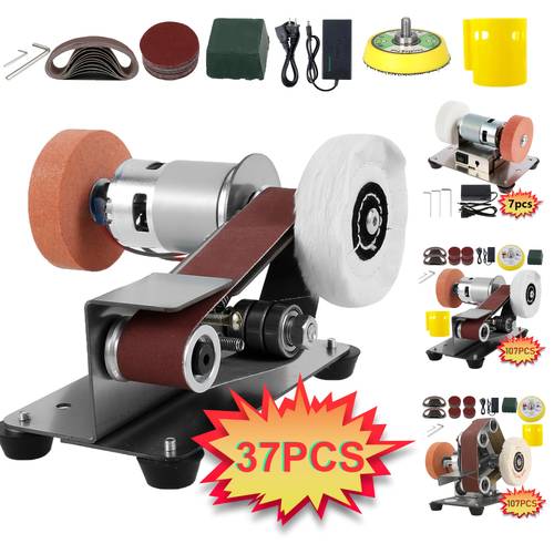 item picture 7 37 107pcs in 1 mini belt sanding machine knife sanding machine electric desktop sanding machine 7 adjustable speed slow polishing machines sanding machine suitable for diy metal and wood handicrafts tools and cutting tools