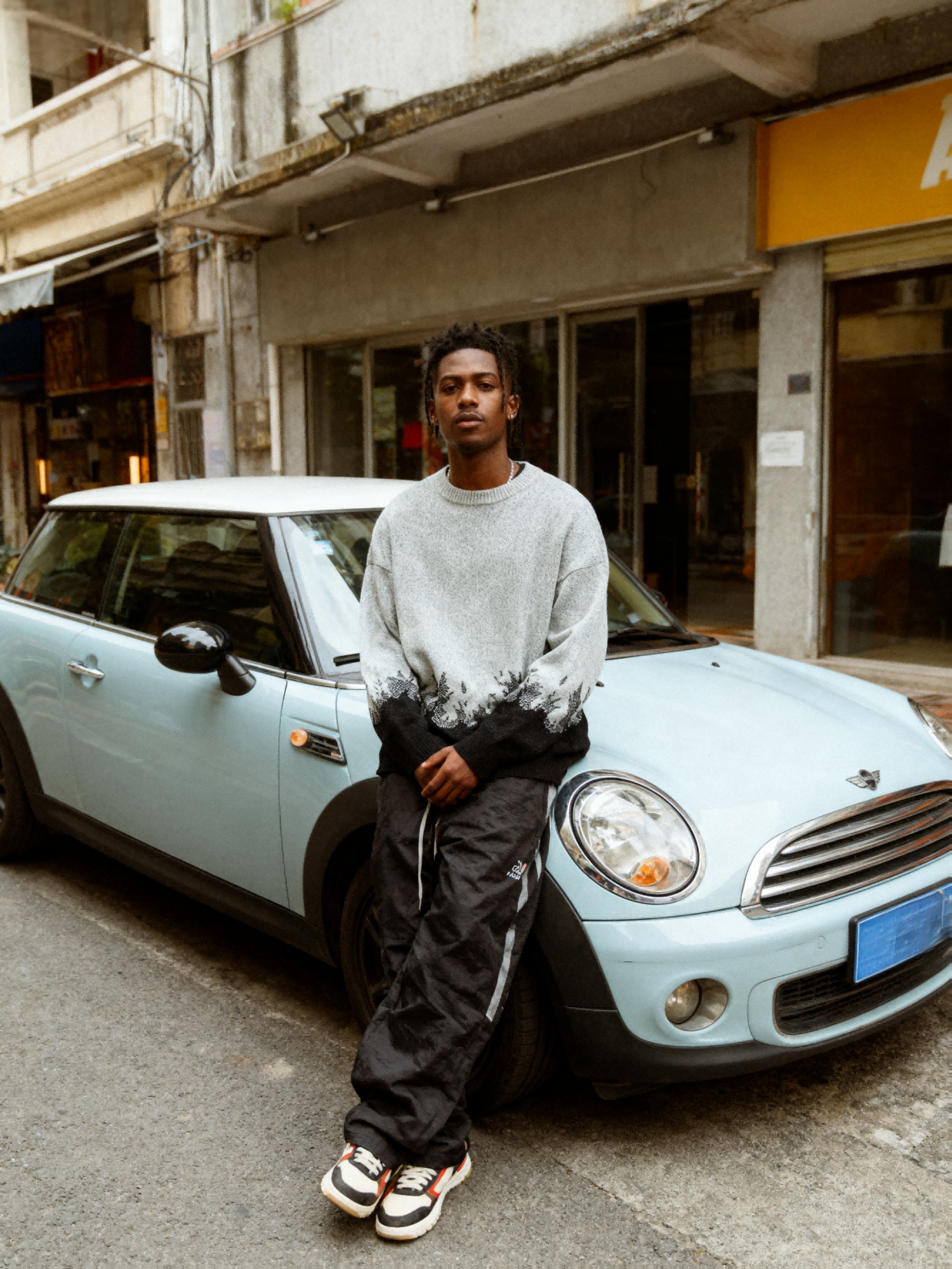 mens cozy sweater floral pattern casual long sleeve pullover