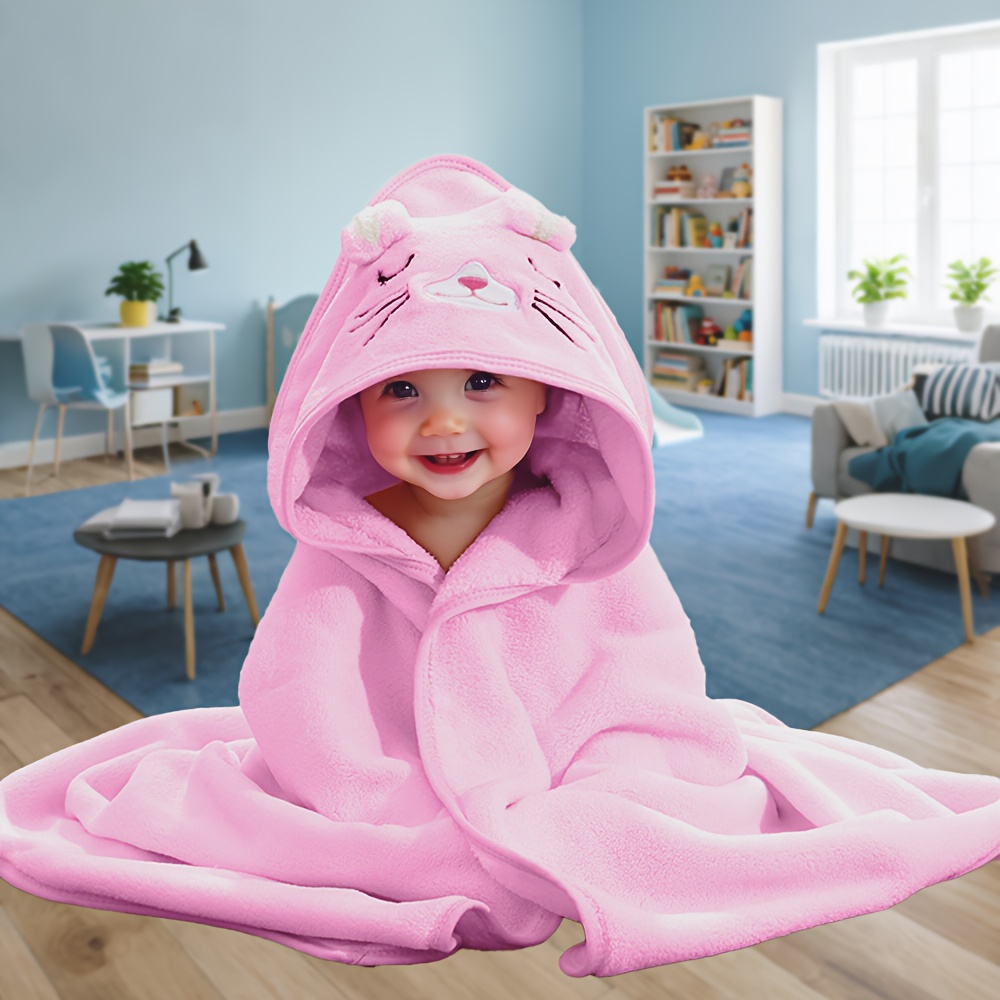 Hooded Bath Towel, Baby Bath Towel, Absorbent And Soft, Suitable For Swimming, A Wearable Bath Towel For Babies, Warm, Unisex For Boys And Girls, Suitable For All , A Gift For Infants