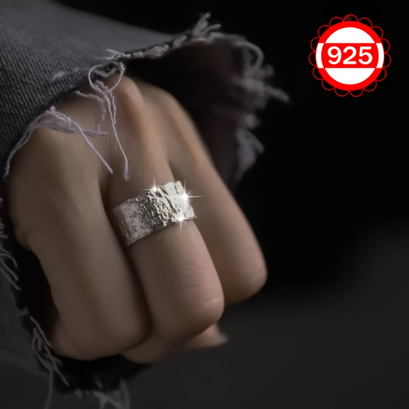 Women's Wave Pattern Open Ring S925 Silver Low Allergy Ring