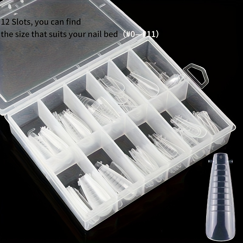 Suitable For Gel, 120pcs Thin High Heel Nail Forms, Reusable Gel Extensions In 12 Sizes Set For Manicure And Design
