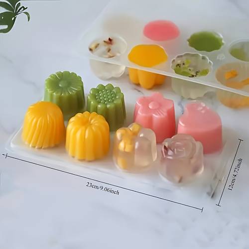 2pcs 8 hole flower shaped jelly mold food grade white mold flower shaped jelly mold ice mold white gel mold candy mold