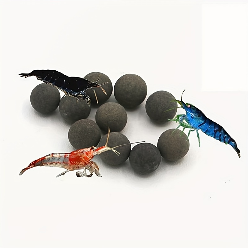 

50/200 Pack Aquarium Decorative Stone Beads, Freshwater & Shrimp Balls, Fish Health & Enhancers, Aids, Ideal For Amphibians