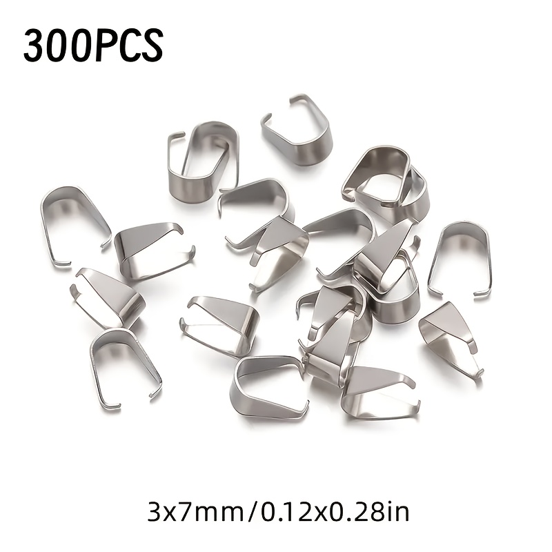 TEMU 150/300 piezas de cierres de langosta de acero inoxidable 201, clips para colgantes de collar, conectores de joyería, suministros para hacer