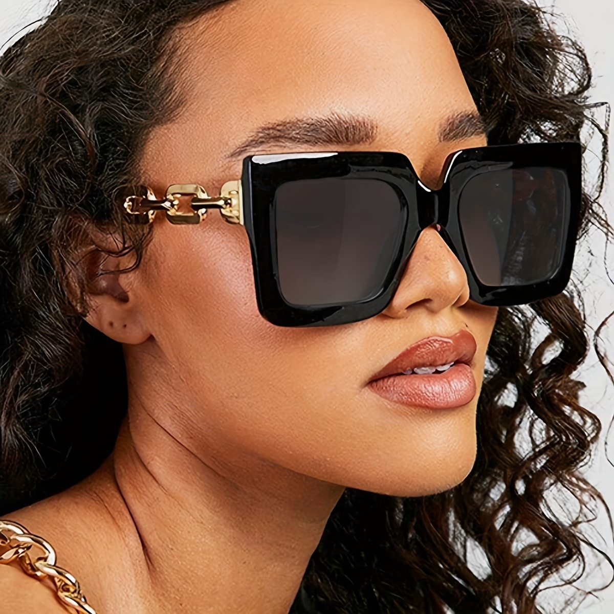 Square Frame Sunglasses For Women Men Color Block Minimalist - Temu  Australia