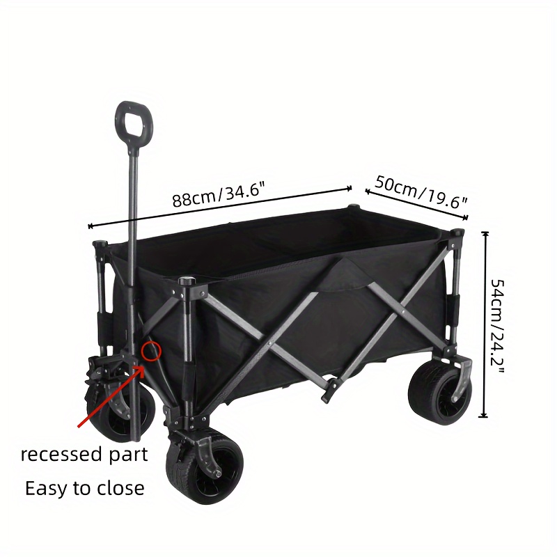 Folding Trolley Outdoor Camping Barbecue Trolley Wagon Cart With
