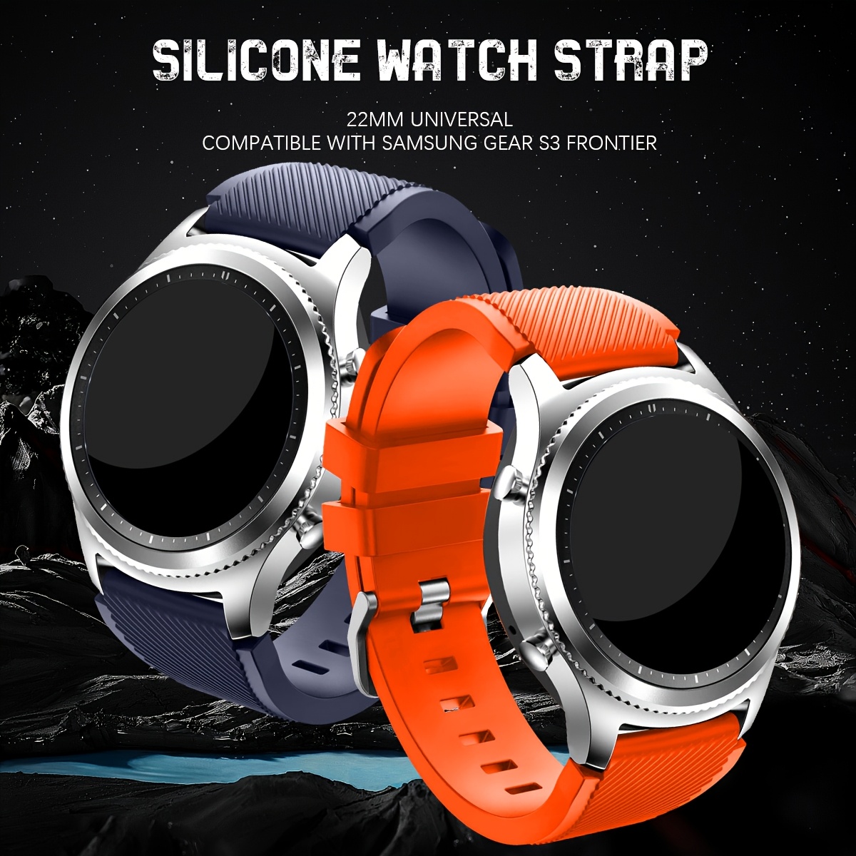 

1pc 46mm Strap - Gear S3 Strap, 22mm Universal Soft Silicone Breathable Strap, Suitable 46mm//classic Smart Watch (excluding Watch)