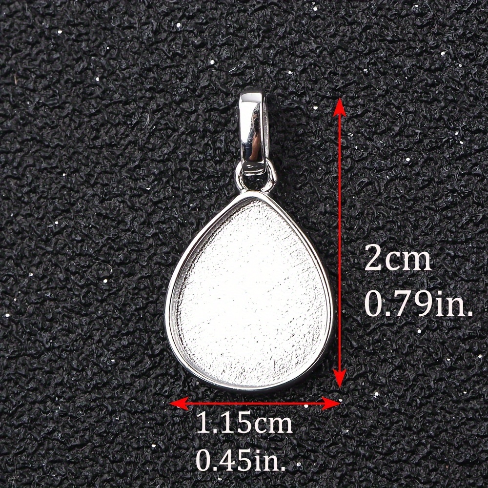 Breast Milk Resin Pear Solid Back Pendant Bezel Settings