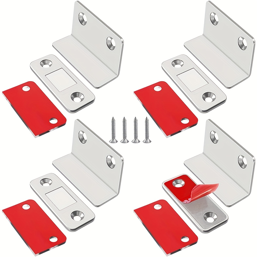 

1 Set Of 32 Magnetic Latches, L-shaped Drawer Magnets, Adhesive Magnetic Seals For Cabinet Doors, Suitable For Kitchen And Closures.