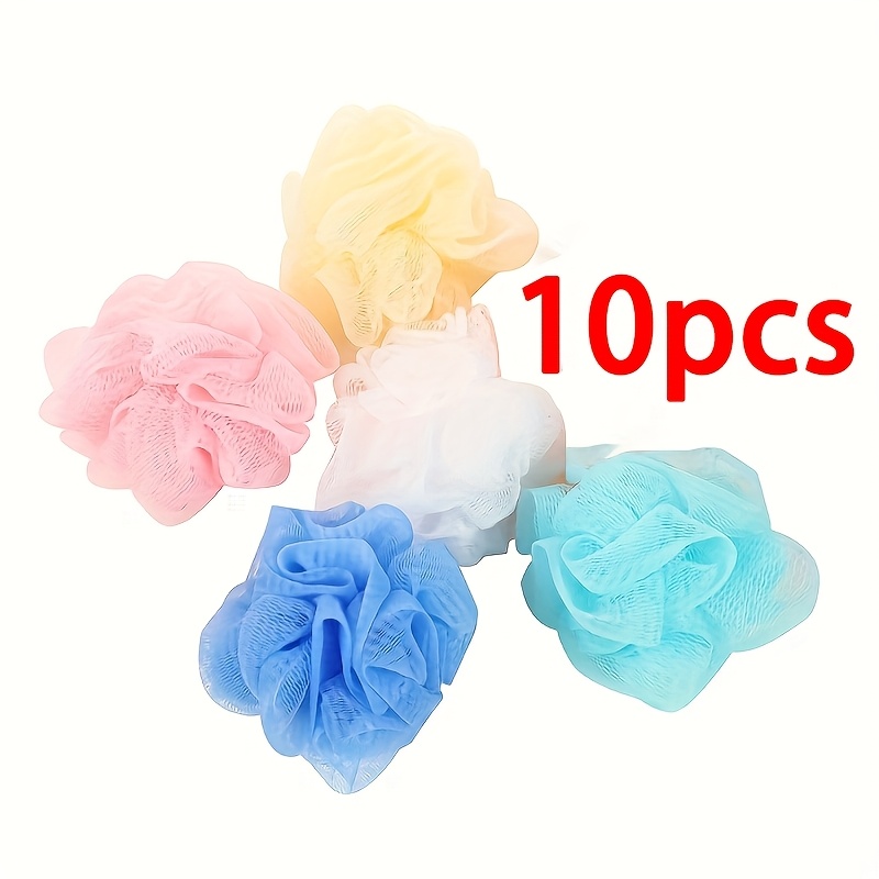TEMU 10/5pcs Soft Mesh Bath Balls, Bath Supplies For Men And Women, Exfoliating Bath Products, Vitality Bath Balls, Soft Sponge, Bath Supplies,