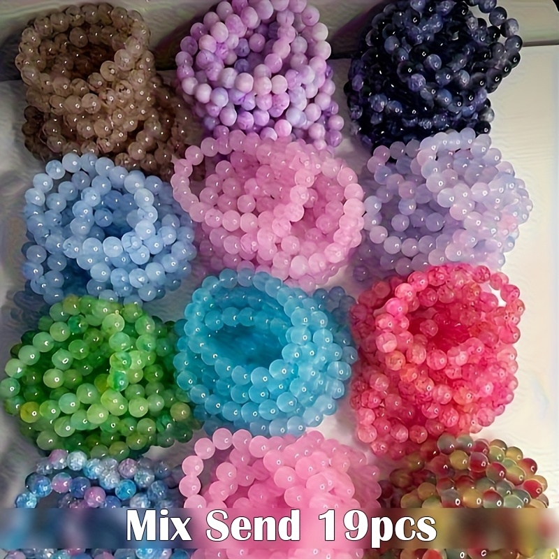 9/19pcs Bohemian Multicolor Glass Bead Bracelet Set For & S - Pastel & Multicolor Layered Beaded Kit, Diy Charm Bracelets (pink, Blue, Green, Purple, Turquoise) - Christmas Gift For &, For Teenager